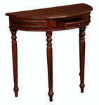 Turn Leg Half Round Sofa Table  (Black)