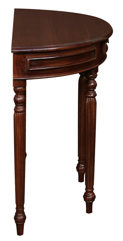 Turn Leg Half Round Sofa Table  (Black)