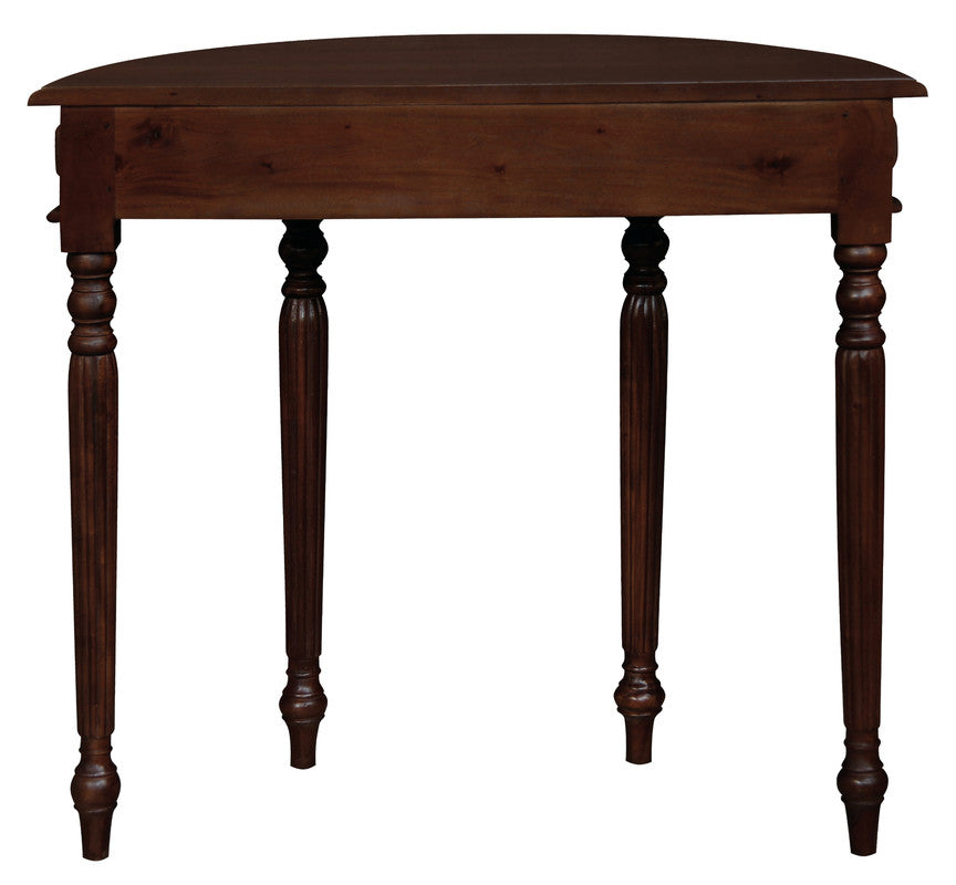 Turn Leg Half Round Sofa Table  (Black)