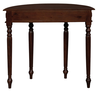 Turn Leg Half Round Sofa Table  (Black)