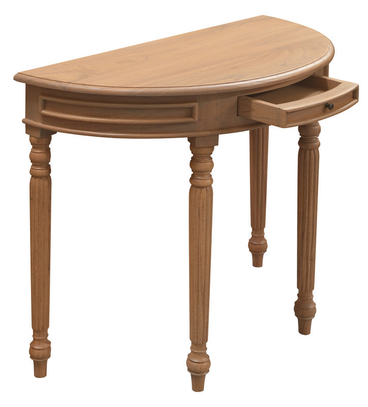 Turn Leg Half Round Sofa Table  (Black)