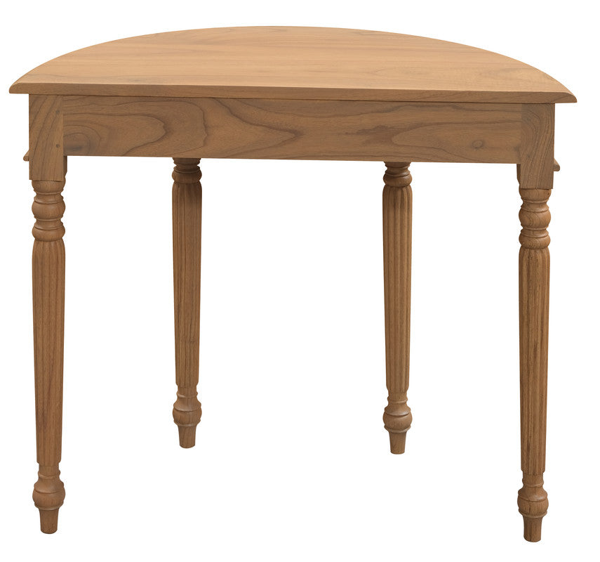 Turn Leg Half Round Sofa Table  (Black)