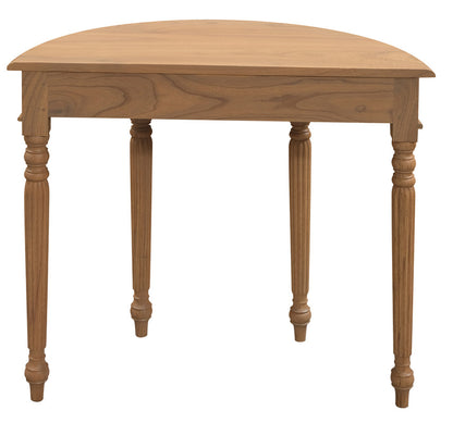 Turn Leg Half Round Sofa Table  (Black)