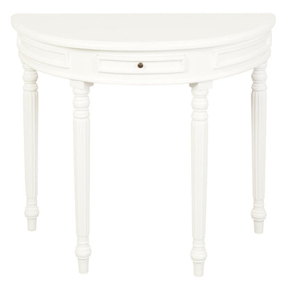 Turn Leg Half Round Sofa Table  (Black)