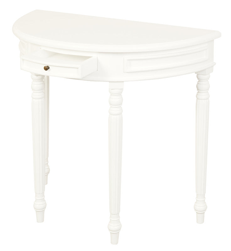 Turn Leg Half Round Sofa Table  (Black)