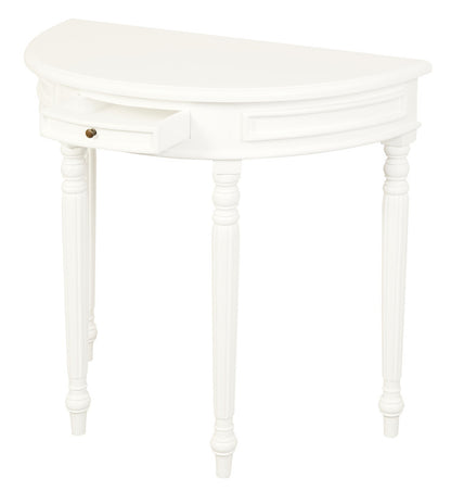 Turn Leg Half Round Sofa Table  (Black)