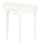 Turn Leg Half Round Sofa Table  (Black)