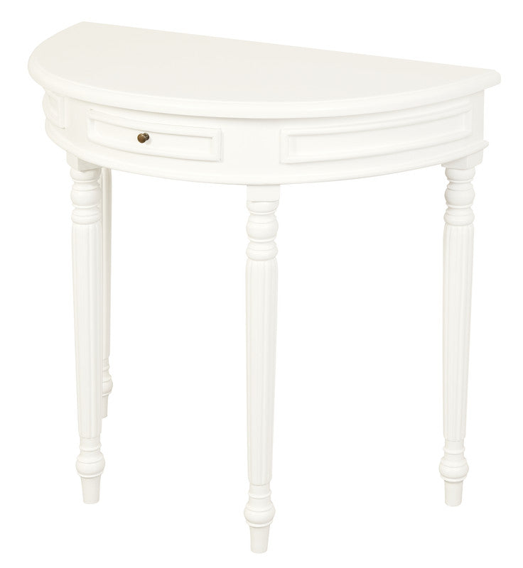 Turn Leg Half Round Sofa Table  (Black)
