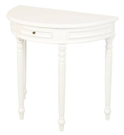 Turn Leg Half Round Sofa Table  (Black)