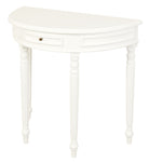 Turn Leg Half Round Sofa Table  (Black)