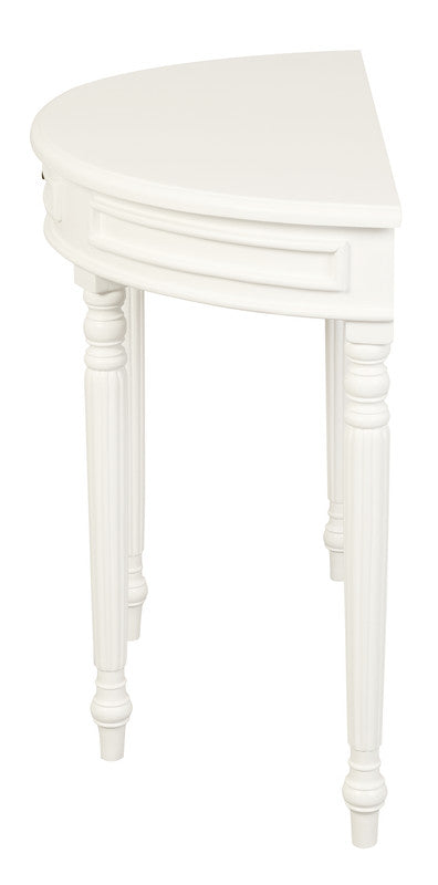 Turn Leg Half Round Sofa Table  (Black)