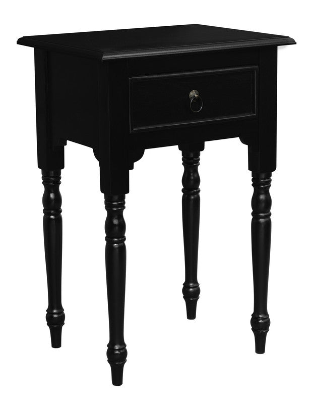 Milly Turn Leg 1 Drawer Side Table (Mahogany)