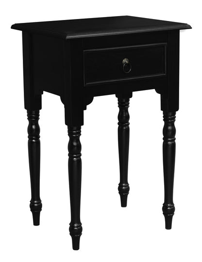 Milly Turn Leg 1 Drawer Side Table (Mahogany)