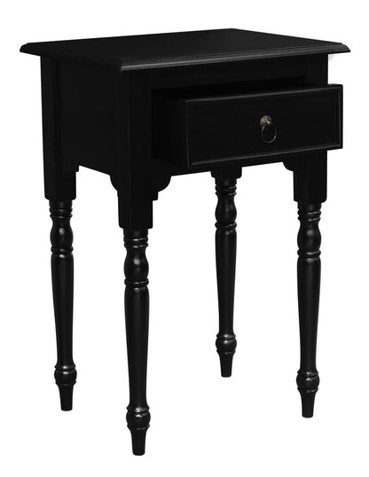 Milly Turn Leg 1 Drawer Side Table (Mahogany)