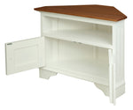 Versatile White & Caramel TV Stand - 2 Door