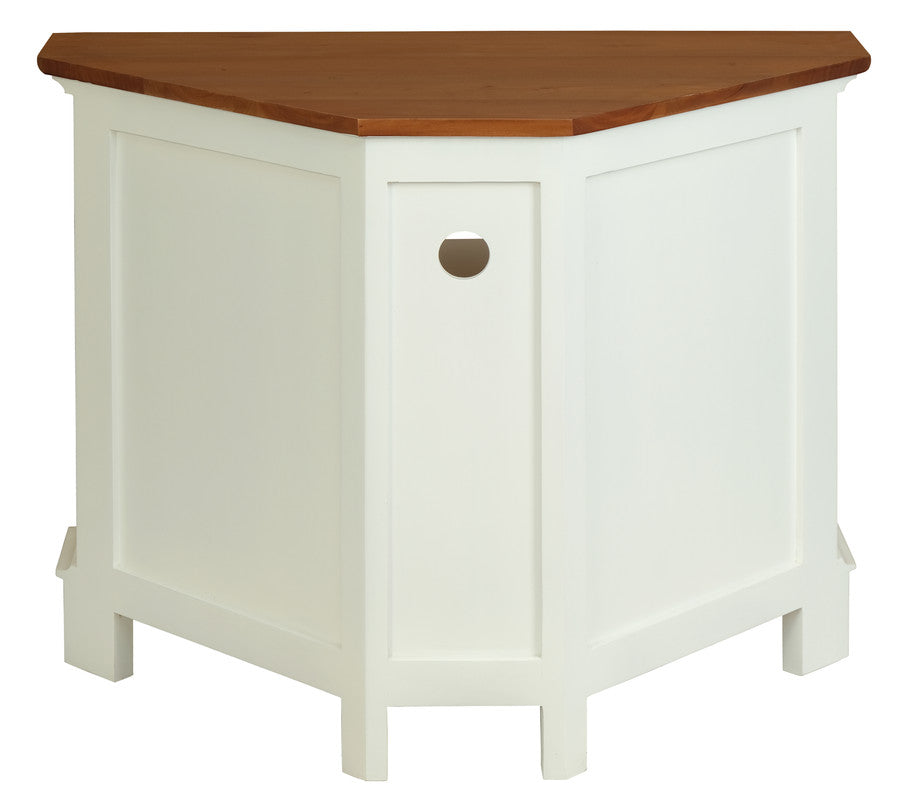 Versatile White & Caramel TV Stand - 2 Door