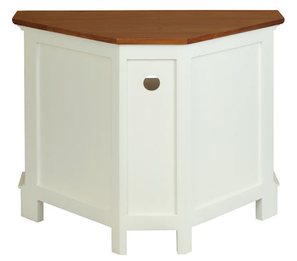 Versatile White & Caramel TV Stand - 2 Door