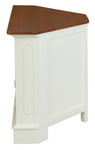 Versatile White & Caramel TV Stand - 2 Door