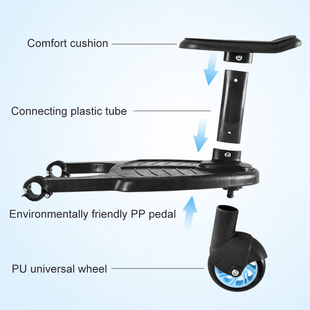 Blue Toddler Stroller Step Board Skateboard For Pram