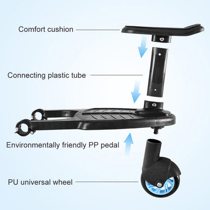 Blue Toddler Stroller Step Board Skateboard For Pram