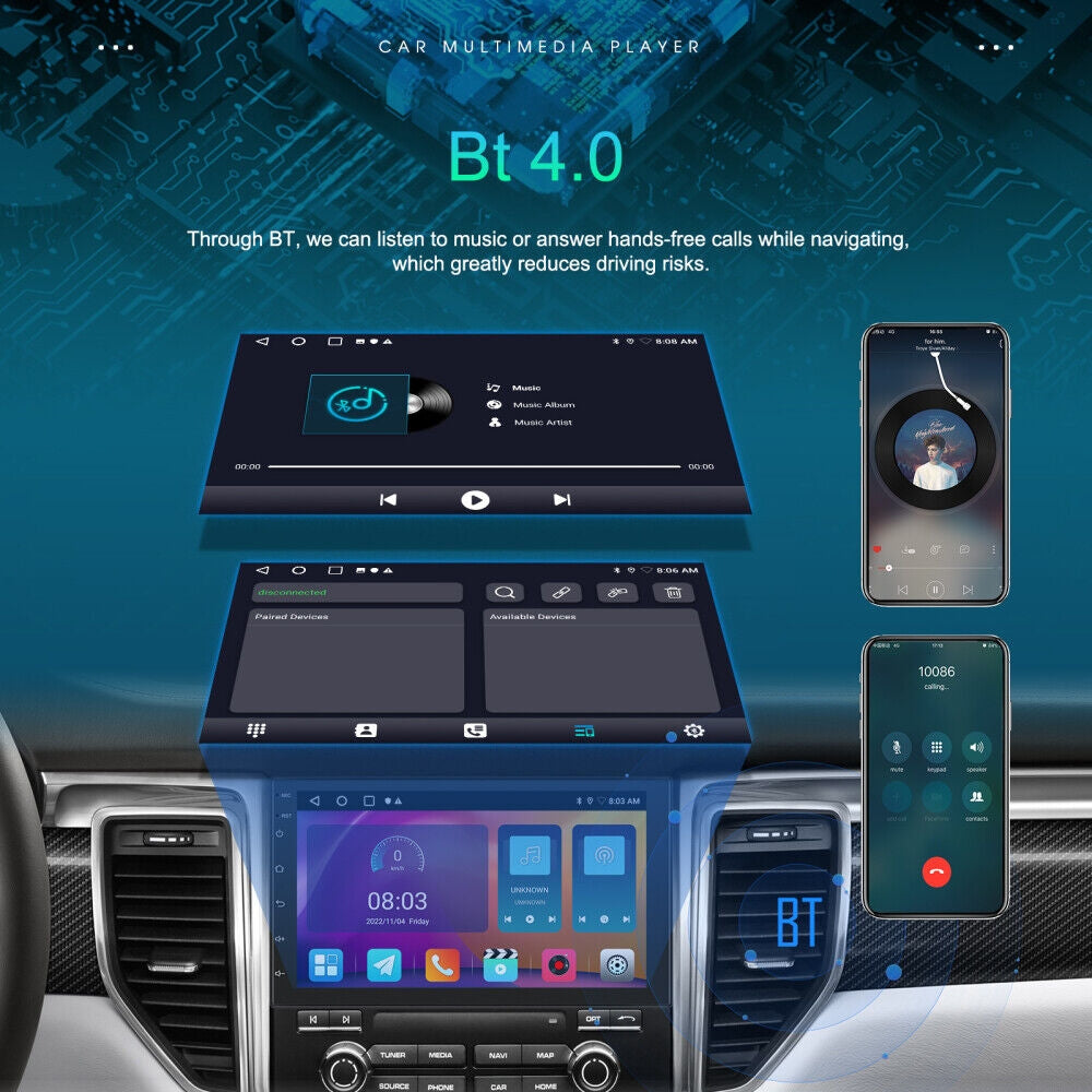 Car GPS Radio: 2 Din Android/Ios Carplay