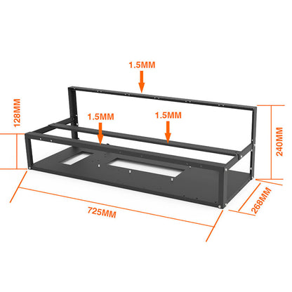 12GPU Open Air Mining Rig Frame Efficient Case for Miner Parts