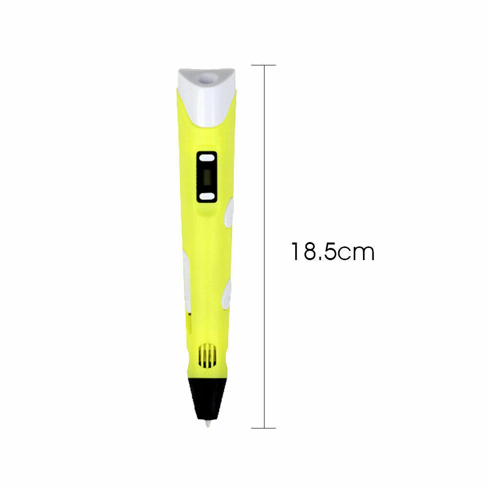 3D Printing Pen LCD Screen 3 Filaments Kids Gift