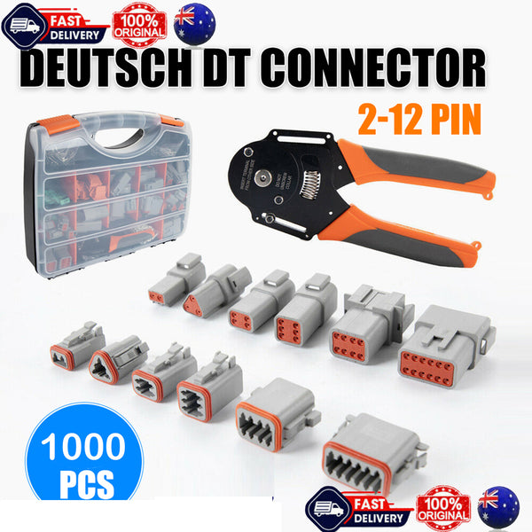  1000Pcs Deutsch Dt Connector Plug Kit Genuine Crimp Tool Auto Marine