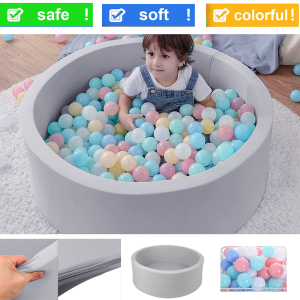  Kids Ocean Ball Play Pit Foam Pool Barrier Toy (90X30Cm)