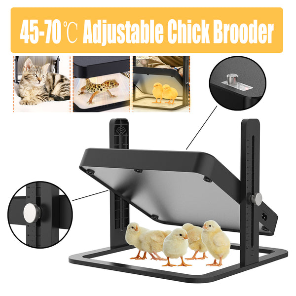  Adjustable Chick Brooder Heating Plate Chicken Coop Duck Poultry Brooder