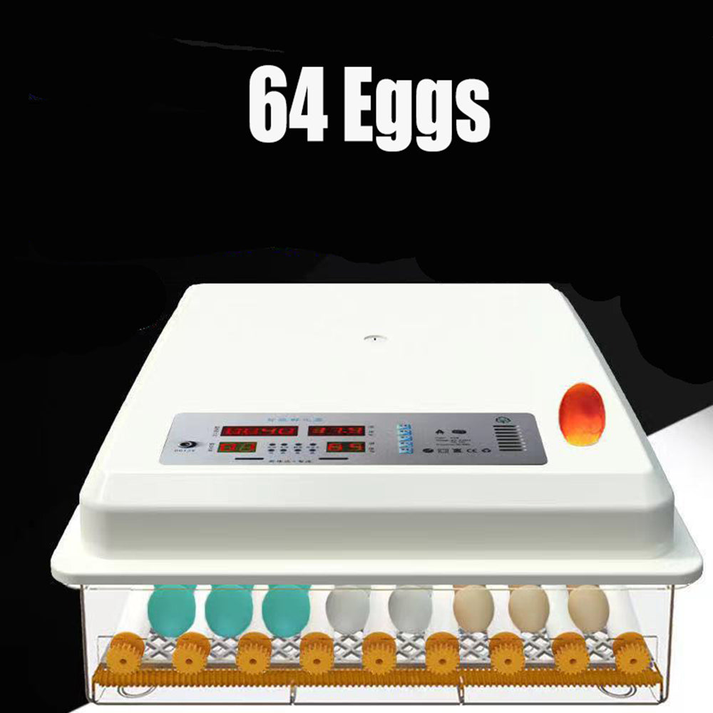 64 Egg Incubator Fully Automatic Digital Thermostat Chicken Eggs ...