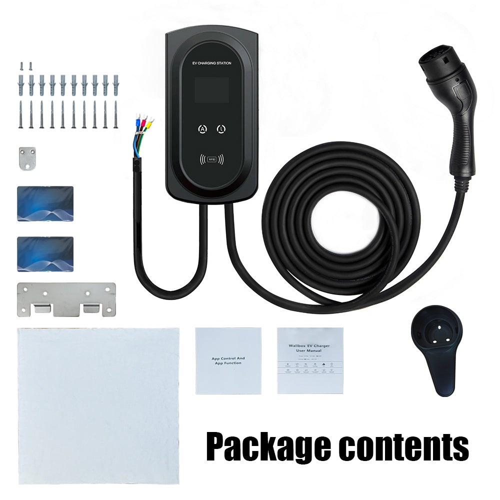 Touch Wallbox Charger: 7Kw 1 Phases