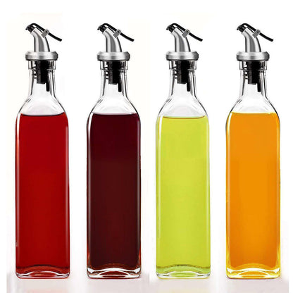 500ml Glass Oil Vinegar Pourer Set 4PCS