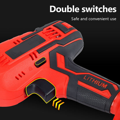 Cordless Electric Reciprocating Saw Cutter (Red, Blades Included)