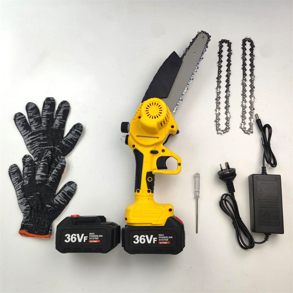 Mini Cordless Electric Chainsaw 2XBattery 36V Wood Cutter Rechargeable