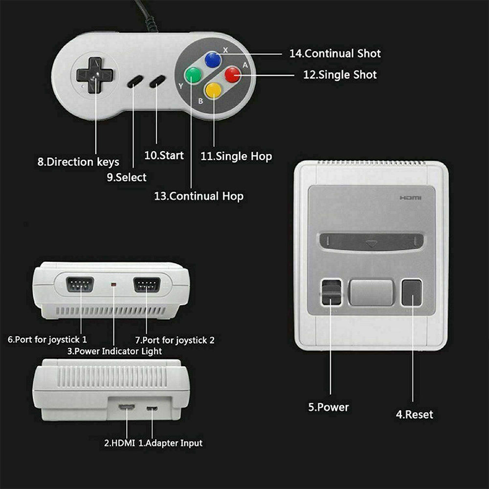 Retro Classic Mini Handheld Game Console 621 in 1