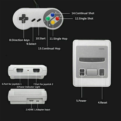 Retro Classic Mini Handheld Game Console 621 in 1