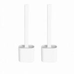 Creative Cleaning Brush With Holder (2Pcs, Toilet Silicone Bristles)