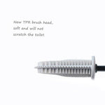 Creative Cleaning Brush With Holder (2Pcs, Toilet Silicone Bristles)