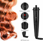 5 in 1 Hair Curler Wand Set Ceramic Styling Curling Iron Roller Barrel LED+Glove