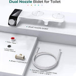 Dual Nozzle Non-Electric Bidet Seat for Bathroom Luxury