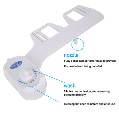 Hygiene Bidet Seat - Unisex Toilet Washer with Water Spray - AU