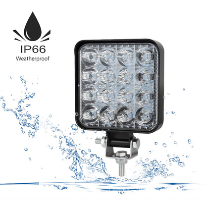 10PCS 80W CREE LED Flood Lights - 4" Square for 12V Boats & Camping