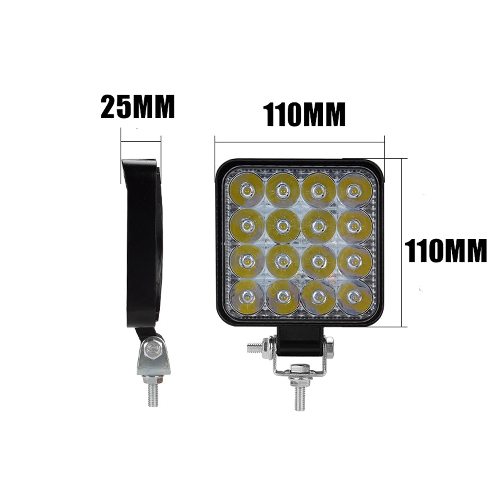 10PCS 80W CREE LED Flood Lights - 4" Square for 12V Boats & Camping