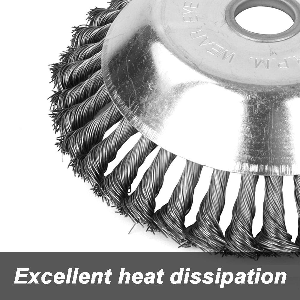 Weed Brush Steel Wire Trimmer Wheel Garden Lawn Mower Grass Cutter Head Tool