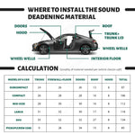Car Automotive Sound Deadener Heat Insulation Foam - 12 Sheets