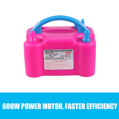 Portable Electric Balloon Air Pump + 80Pcs Balloons Inflator 600W