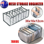 7 Grids Foldable Clothes Storage Jeans Pants Organizer