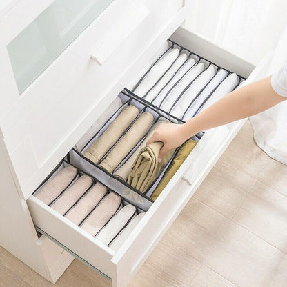 7 Grid Foldable Clothes Storage Pants Organizer