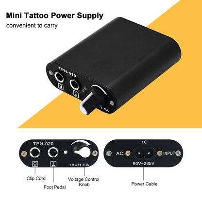 Tattoo Kit Machine Power Supply Needles